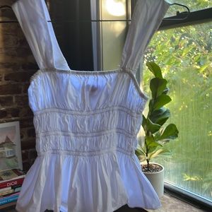 Cotton Poplin White Staud Top!